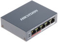 HIKVISION DS-3E0105P-E/M(B) 4 Port Fast Ethernet Unmanaged POE Switch Transmission Network Switches Value Series-Up to 300 m Long Range PoE Transmission Ethernet Switch. 