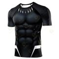 Compression Quick Dry Spiderman T-shirt Men Running Short Tee Shirt Male Gym Fitness Bodybuilding Workout Black Tops Clothing. 