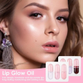 3Pc Set Of  Lip Plumper, Moisturizing Lip Gloss Set, Non-fading Lip Stain, Mirror Lipstick. 