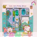 Cute Cartoon Stationery Set For Girls Boys Stationery Items For Girls Boys Pencil Box, Pencil Case, Geometry Pouch, Crayons Colors Early Learning School Stationery In Unicorn, Frozen, Hello Kitty, Spiderman, McQueen, Doraemon Car Gift For Girls & Boys. 