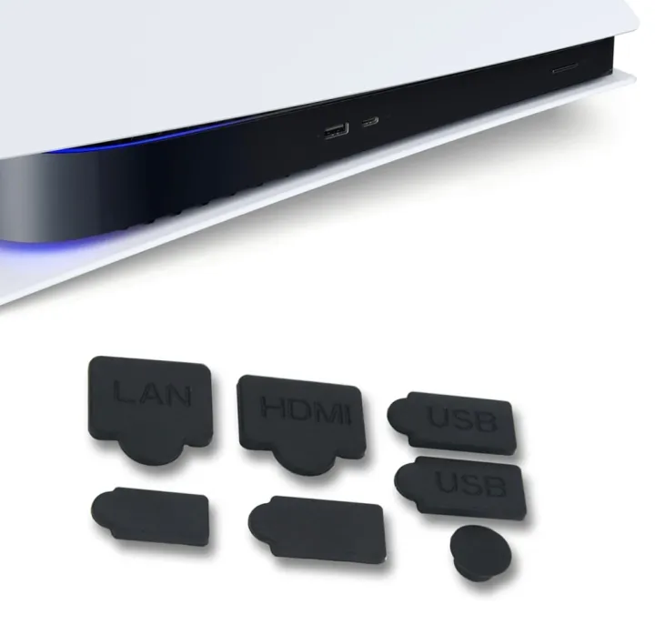 For%20PlayStation%205%207pcs%20Silicone%20Dust%20Plugs%20Set%20USB%20Interface%20Anti-Dust%20Cap%20Dust%20proof%20Cover%20for%20PS5%20Game%20Console%20-%20Image%204