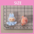 1Pcs Mini Flocking Labubus Ornament Cute Cartoon Ornaments Desktop Decoration SEVICH. 