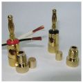 6 Pcs Accessories: 4 Pcs aurum Plated Banana Plugs 4Mm LL68-4BP1 & 2 Pcs Car Stereo Screw Cup Connectors Subwoofer Plugs 2-Way Speaker Box Terminal Binding Post. 