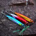 【HOT】 Luya Bat Bionic Fishing Bait Freshwater Cast Luya Iron Plate Luminous Head Fish With Three Hooks Emulation Metal Sea Fishing Sl. 