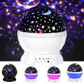 Rotating Night Light Projector Starry Sky Moon Projection Lamp Galaxy Night Lamps Christmas Lights For Kids Gif. 