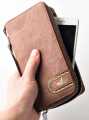 Wallet for Men | SAVFOX High-Quality Wallet | Fashion Long Wallet | Youth Plain Soft Leather Wallet | Business Wallet | Spacious Wallet | Mobile Holder | Top Zipper | Cardholder. 