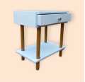 Side Table , Folding Side Table , Drawer Table With Antique Style Shelf. 