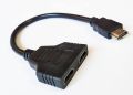 Hdmi Male To Dual Female (1 Input 2 Output) Y Splitter Cable Adapter For Projector, Computer, Laptop, Pc-Monitor Hdtv, Led/Lcd Tv, Black 223 A11. 