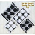 Imperial High Quality 6/4 Rectangle Slot Tray, Cup Display for Kitchenware, Acrylic Glass Holder, Black/White One Size. 