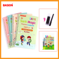 BASEIN New style Sank Magic Practice Copybook 3D Groove Reusable Writing English Book for Kid Calligraphy Wipe-free Children Toys Gift. 
