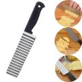 Crinkle Fries Cutter Knife Potato Slicer - French Fries Cuter - Stainless Steel Crinkle Knife – Knife Wavy Edged Potato Cutter – Wavy Potato Slicer – Vegetables & Fruit Wavy Knife. 