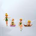 4-9Cm 4Pcs/Lot Disney Princess Tinkerbell Tinker Bell Faery Fairy Elf Flower Elves PVC Action Figure Model Toys Dolls. 