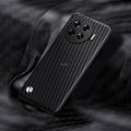 Vantime for Tecno Spark 20 Pro+ Plus 4G Case PU Leather Back Carbon Fiber Pattern Slim Matte Phone Casing. 