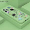 Hontinga for iPhone 12 Pro Max Case NASA Earth Planet Astronaut Phone Case Square Edge Pattern Liquid Silicone Cases Full Cover Camera Case. 