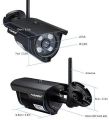 FLOUREON Wireless Outdoor IP Camera, 720P HD Waterproof ONVIF Security Surveillance Camera with Motion Detection, IR Night Vision, P2P Mobile View, Support iOS, Android and Windows PC (SP007-Black). 