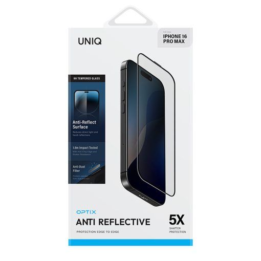 UNIQ%20Optix%20Anti%20Reflective%20Glass%20Screen%20Protector%20for%20iPhone%2016%20Pro%20Max%20-%20Image%202