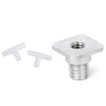 2 Pcs 12mm Equal Tee Connector Baed Pipe Fitting & 1 Pcs 1/4 Inch to 3/8 Inch Female to Male Convert Screw Adapter. 