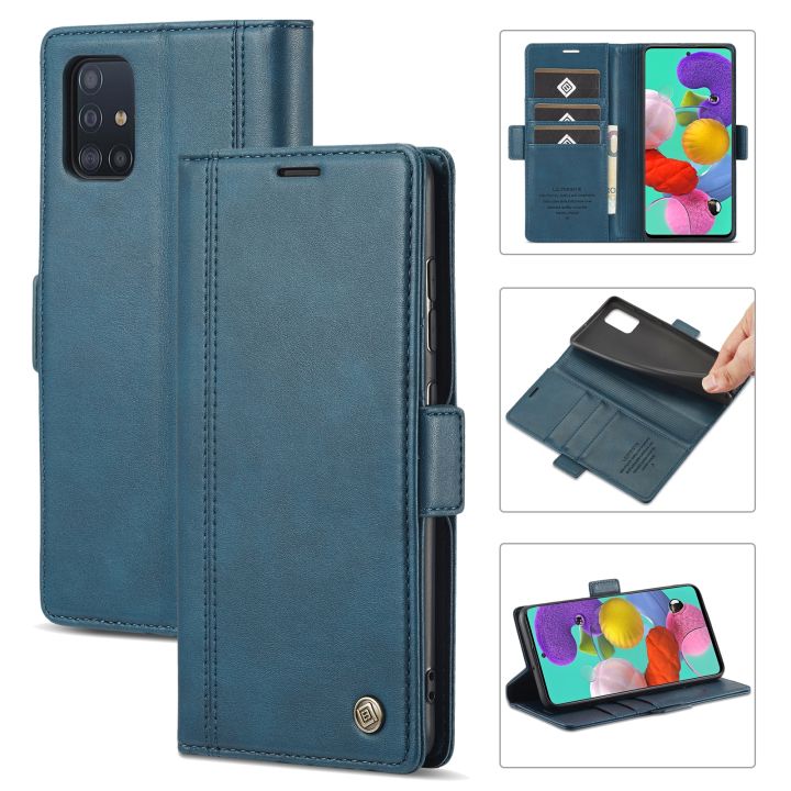(ready now) For Samsung Galaxy A71 / M70s LC.IMEEKE Magnetic Buckle PU + TPU Horizontal Flip Leather Case with Holder & Card Slots & Wallet