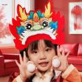 Chinese Dragon Hat New Year Party Cute DIY Craft dimensional Dragon Head Hat. 