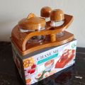 Chase me Salt and Pepper Shaker set Sugar Pot & Tooth Pick Holder Spice Pots Masalah Pots. 