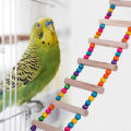 Birds Amazon Special Medium size Bird Ladder Toys Coloured Flexible Parrot Bridge Wooden Cockatiel Cage Hanging Climbing Ladder. 