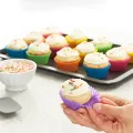 Pack of 6 Silicon Cup Cake Molds / Silicone Cupcake Moulds Reusable Nonstick Heat Resistant Baking Cups 6 pcs. 