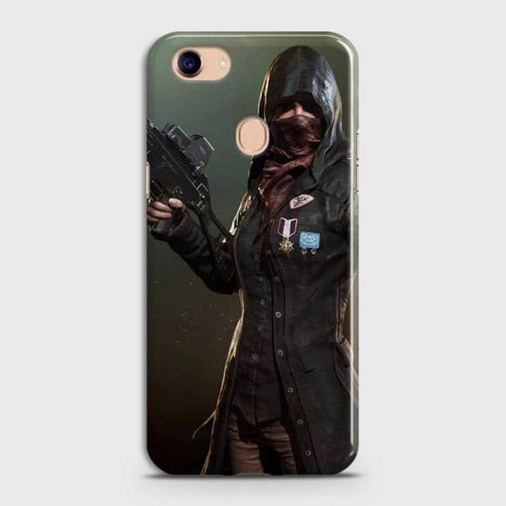 Oppo F5 Cover Pubg Female character with Veil Hard Cover- Design 7 Case