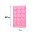 15-Cavity Silicone Mold Round Circle Shape Fondant Cake Baking Tools Candy Chocolate Cookie Jelly DIY Making Mould Handmade Soap Molds Supplies. 