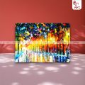 Gifts Art Street Light Cityscape Canvas Painting with Frame | Elegant Wall Art for Home Decor. 