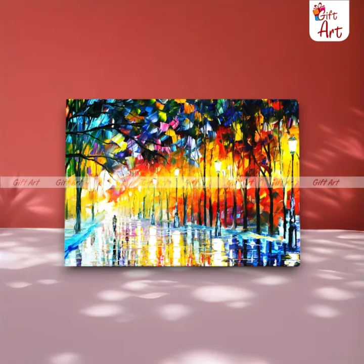 Gifts%20Art%20Street%20Light%20Cityscape%20Canvas%20Painting%20with%20Frame%20%7C%20Elegant%20Wall%20Art%20for%20Home%20Decor%20-%20Image%204