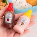 4/12Pcs Mini Portable Sauce Bottles Ketchup Bottle for Lunch Boxes - Travel-Friendly Plastic Condiment Dispensers with Ketchup, Mayonnaise, Mustard, and Jam Labels - Ideal for Picnics and On-the-Go Meals. 