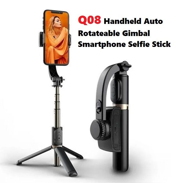 Q08 Handheld Gimbal Smartphone Bluetooth Handheld Stabilizer with Tripod selfie Stick Folding Gimbal for All Cellphone