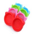 Pets Mart Dual Food Bowl Cat Shape - Color Pink. 