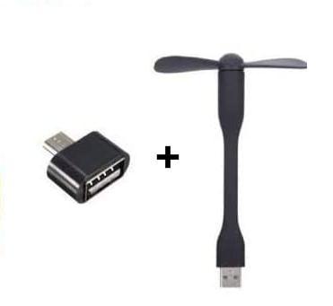 Portable Mini USB FAN + Free Mobile Connector OTG