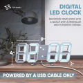 Aubess 3D LED Digital Clock, Snooze, Temperature Display, Bedroom/Desk Clock. 