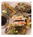 Rice Sheet+ Seaweeds Combo2 for Rolls, Wraps, Crispy Chips (Thuong Hang Rice Paper 10/11 Sheets, 22cm, 113gm Vietnam Imported) + (Yaki Nori Sushi Seaweeds 10 Sheets Full Pack Size 7"x8" Imported Seaweed Sea weed). 