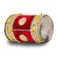 Wooden velvet dhol & Dandiya | 13 Pcs  Set | For | Maiyo Mehndi Shadi ,Dholki Musical Instrument |. 