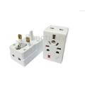 (Pack of 2) Multi 3 Pin Shoe With Fuse & Extra Socket - 13 Amp 250 V. 
