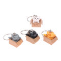 Cute Little Box Cat Key Chain Kawaii Kitten Car Keychain Fashion Letter Keyring. 