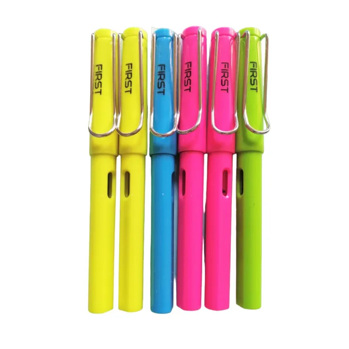Pack of Writing Branded Fountain Pens - 6Pcs