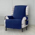 Wing Arm Chair Covers With Pockets - Quilted Design - Cotton - 1 Piece Cover for Chair Protection. 