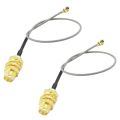 2X U.FL IPX to SMA Female tail Cable 1.13mm for Wifi Network. 