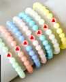 4 Beautiful Transparent Glass Bead Friendship Bracelet for Couples, Bestfriends, Boys and Girls. 