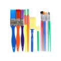Pack of 15 Diy Painting Tools Color Painting Brush Sponge - Paint Brushes Drawing Brush Set Children Paint Brush Pen Painting - Art and Craft material. 
