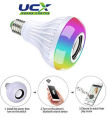 UDANA CORTEX Bluetooth Speaker Bulb Smart LED Bulb - RGB Smart Music Bulb with Remote Control – Dimmable Lamp 12W - RGB Light With Smartphone App control. 