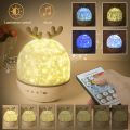 URAQT Starry Sky Projector, LED Projector Lamp Children, Rotating Baby Cuddly Toy Night Lights, Music Night Light, Star Projector Timer for Children's Room, Party, Romantic Decoration Christmas [Energy Class. 