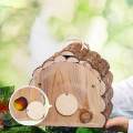 Wood Birdhouse Interactive Bird Nesting Case for Lovebirds Cockatiel Conures S. 