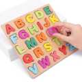 Colorful  ABC Alphabet Wooden Puzzles for Children Wooden toys games Helps Autism Autistic Learning. 