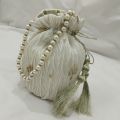Embroidered fancy potli clutch golbag for wedding parties and gift. 
