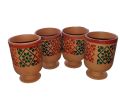 Clay glass without polish terracotta | Mitti ka traditional glass |  2 Pieces. 